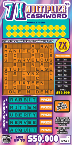 7X Multiplier Cashword