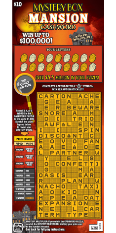 Mystery Box Mansion Cashword