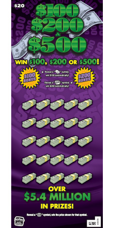 $100, $200 & $500