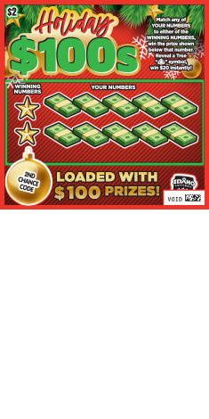 Holiday $100s scratch game from Idaho Lottery