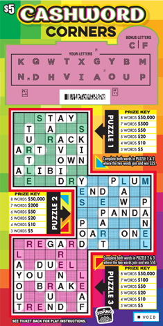 500000 Cashword Corners 2021, Games