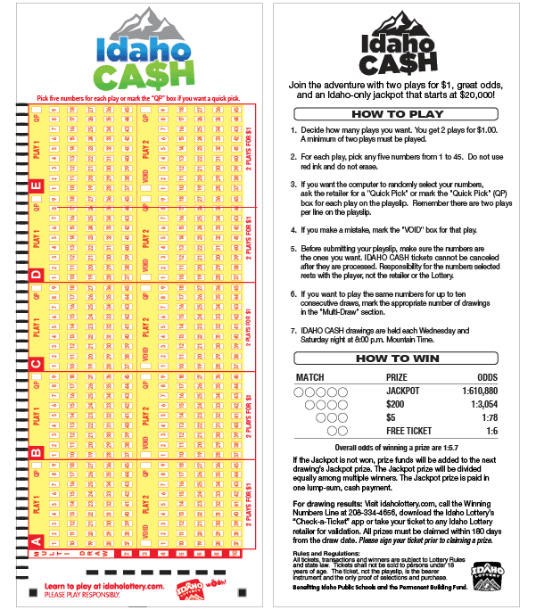 Idaho Powerball Payout Chart