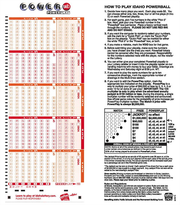 Powerball Chart Numbers